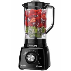 Liquidificador portátil Mondial Turbo Power L-99 2.2 L preto com jarra de san